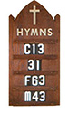 Hymn Board-Wall Mounted, Finish?