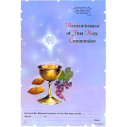 Certificate-Communion, English