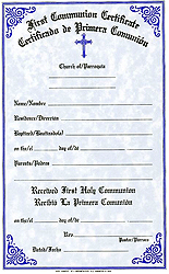 Certificate-Communion, Bilingual