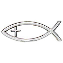 Auto Emblem-Fish with Cross