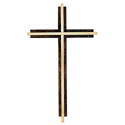 Cross- 8", Brass Inlay
