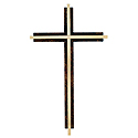 Cross- 8", Brass Inlay