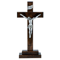 Crucifix- 13" Standing, Wood
