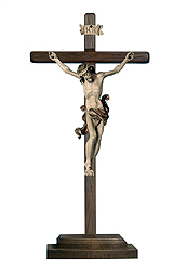 Crucifix-36" Standing Wood carved with Removable Base