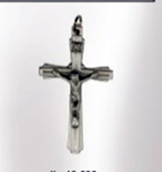 Medal-Crucifix, Silver, 1-3/4