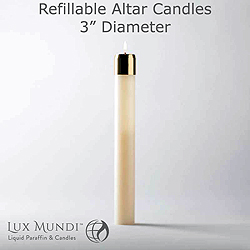 Candle-Refillable, 3" X 9"