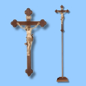 Processional Wood Carved Crucifix