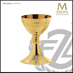 Chalice & Paten-Sterling Cup, Gold Plated