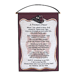 Tapestry Bannerette-A Fireman's Prayer