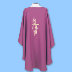 Chasuble-Purple, Embroidery on one side