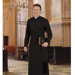 Roman Style Cassock in Broadcloth Fabric