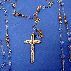 Rosary-Glass/Rhinestone Lasso