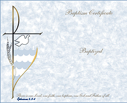 Certificate-Baptism, Create