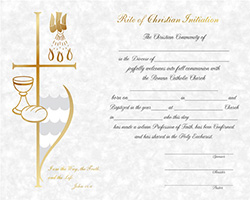 Certificate-RCIA,  2 Sacrament