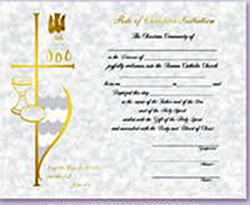 Certificate-RCIA,  3 Sacrament