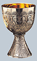 Chalice & Paten-Brass Silver Plated, Gold Lined