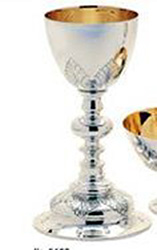 CHALICE & PATEN, STERLING CUP, Silver Plate / Gold Plated