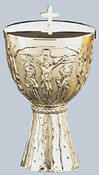 Ciborium- 200 Host, Brass, Silver Plate / Gold Plated