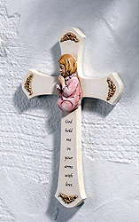 Cross-  8", Girl Praying