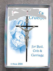 Crucifix-  4", Baby (White)