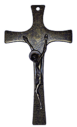 Crucifix-  8", Burnished Brass