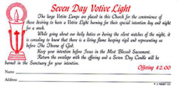 Envelope-Votive Candle, 7 Day