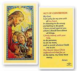 Holy Card-Act Of Contrition