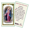 Holy Card-Lady Of Miraculous Medal, Hail Mary