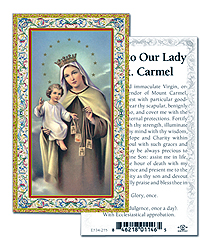 Holy Card-Lady Of Mount Carmel