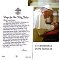 Holy Card-Pope Francis English Or Spanish