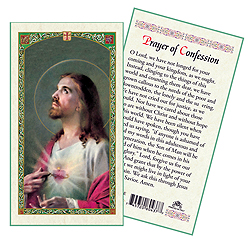 Holy Card-Sacred Heart, Confession