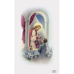 Holy Card-Sheet,  Boy Communion