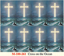 Holy Card-Sheet, Cross/Ocean