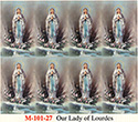 Holy Card-Sheet, Lady Of Lourdes