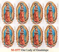 Holy Card-Sheet, Lady of Guadalupe