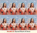 Holy Card-Sheet, Sacred Heart