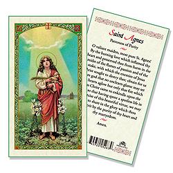 Holy Card-St Agnes