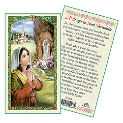 Holy Card-St Bernadette