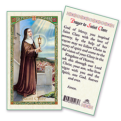 Holy Card-St Clare