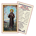 Holy Card-St Francis