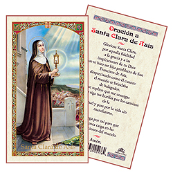 Holy Card-Sta Clara De Asis