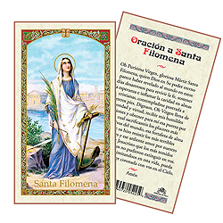 Holy Card-Sta Filomena