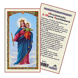 Holy Card-Virgen Auxiliadora