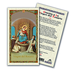 Holy Card-Virgen Del Rosario