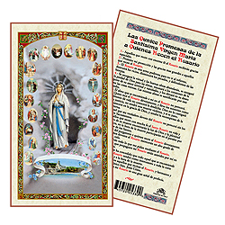 Holy Card-Virgen Maria Lourdes