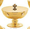 Host Bowl with Lid-Brass, Gold Plated,  6"