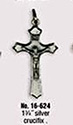 Medal-Crucifix, Silver, 1-3/4