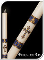 Dadant brand Fleur De Lis design, Blue