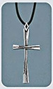 Pendant-Cross,  1", Pewter