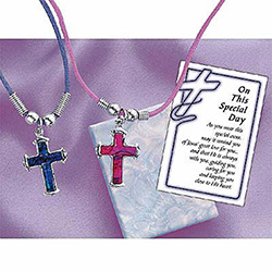 Pendant-Cross, Blue